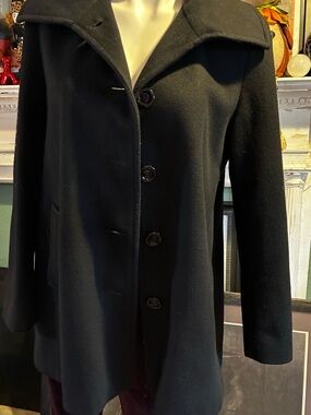 Women's Cashmere blend Coat by Collection Gallery- 8P Black